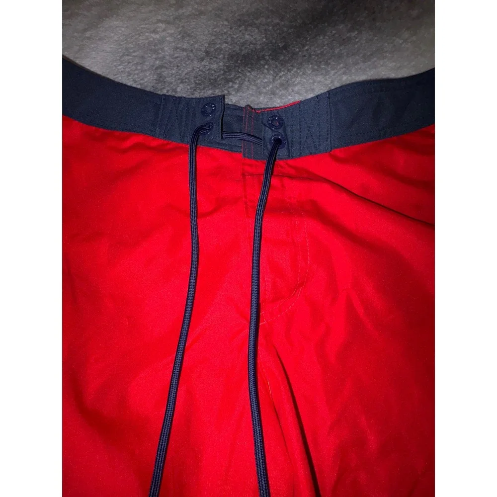 (A2) Hollister Classic Fit Board Shorts Mens 32 Red Navy Swim Trunks NWT